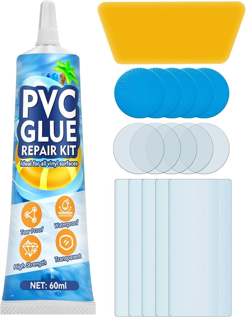 AAROVIBE Air Mattress Patch Kit, UV Resistant and Heavy Duty Waterproof Vinyl Patch Kit, Air Mattress Repair kit for Swimming Pools, PVC Boats, Tent, Kayaks, Inflatable Toys - Image 1